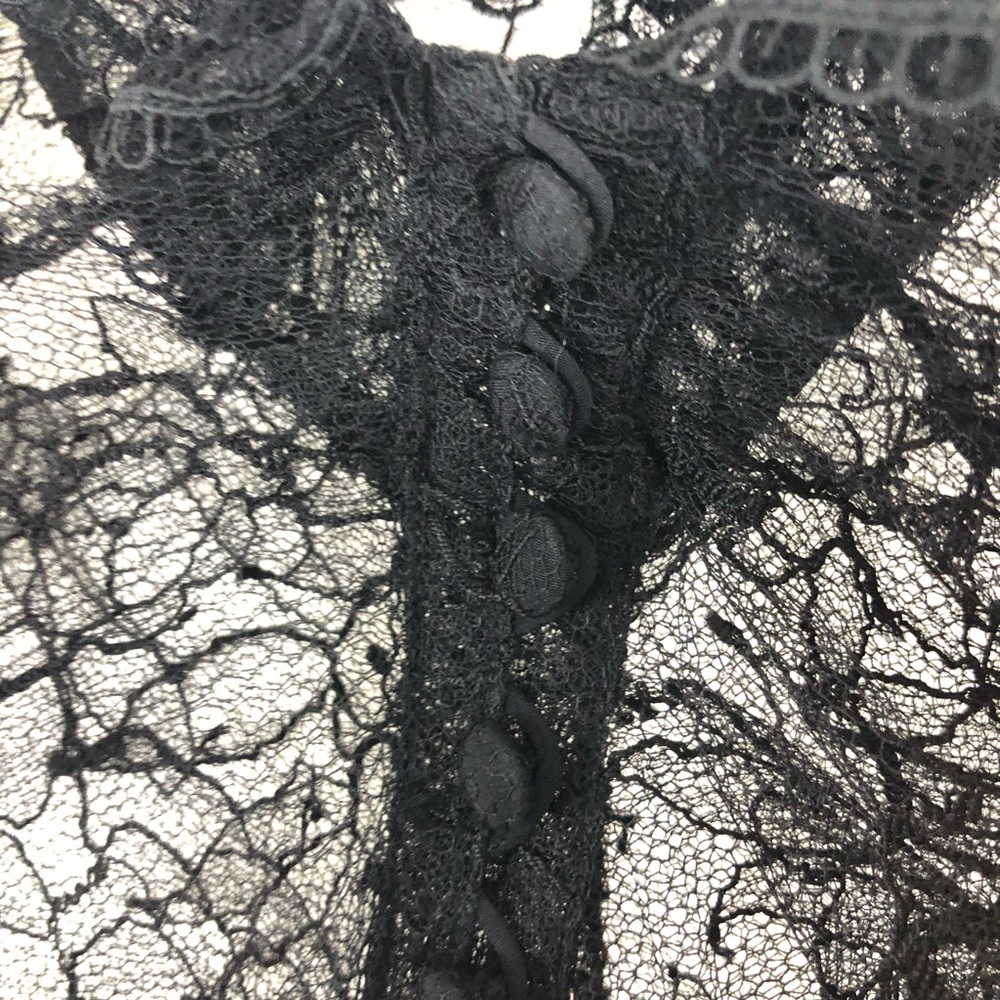 Alexander McQueen Chantilly Lace Ruffle Blouse - Picture 5 of 8